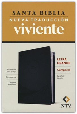 NTV Santa Biblia, Edici&#243n Compacta Letra Grande, LeatherLike, Black  - 