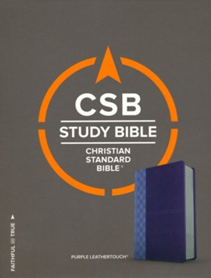 CSB Study Bible, Purple LeatherTouch  - 