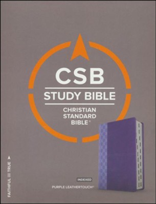 CSB Study Bible, Purple LeatherTouch, Thumb-Indexed  - 