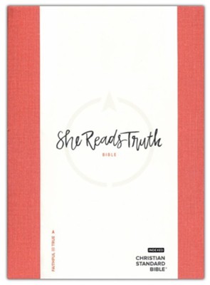 CSB She Reads Truth Bible, Poppy Linen, Thumb-Indexed   - 