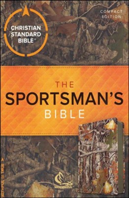 CSB Sportsman's Compact Large-Print Bible--soft leather-look, mothwing ...