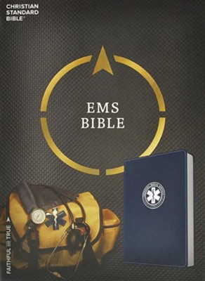 CSB Emergency Medical Services Bible, Navy LeatherTouch  - 