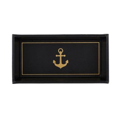 Anchor Icon Tabletop Tray, Black  - 