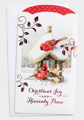 Cardinal Christmas Card Holder Merry Christmas 