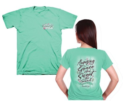 Amazing Grace Shirt, Cool Mint Green, Medium  - 