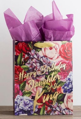 Happy Birthday Daughter Of The King Happy Birthday, Daughter Of The King, Gold Foil Stamped, Giftbag, Large -  Christianbook.com