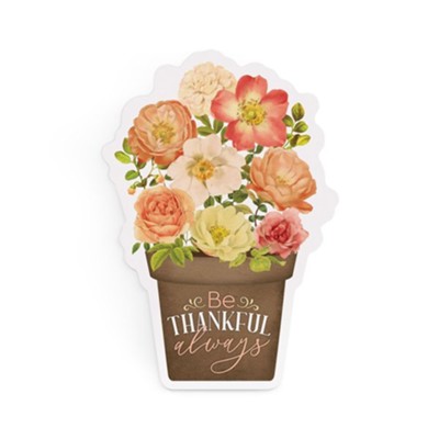 Be Thankful Always Flowerpot Shape Art  - 