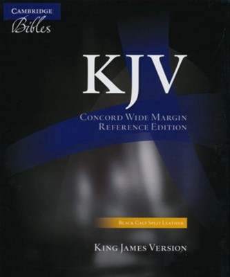 KJV Concord Wide-Margin Reference Bible, Calf Split leather, black  - 