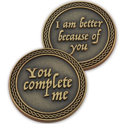 I Am Better Because Of You, Gold Plated Pocket Coin  - 
