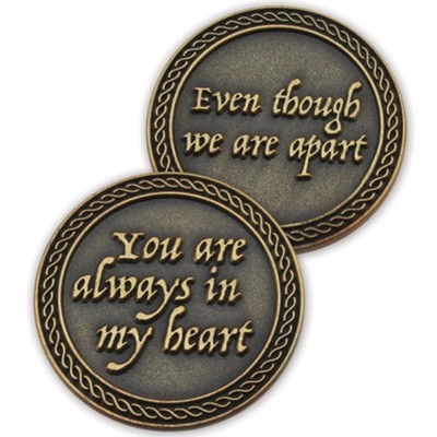 You Are Always In My Heart, Gold Plated Pocket Coin  - 