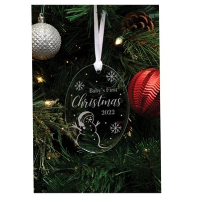 Baby's 1st Christmas Glass Oval Ornament  - 