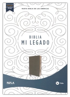 NBLA Biblia Mi Legado, Una Columna, Piel Imitacion, Gris  (NBLA Legacy Bible, Single Column, Soft Leather-Look, Grey)  -     By: Nueva Biblia De Las Americas
