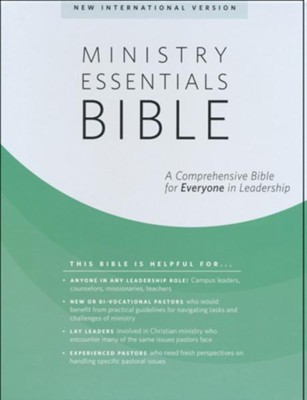 NIV Ministry Essentials Bible-Genuine leather, black   - 