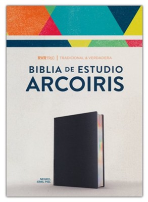 RVR 1960 Biblia de Estudio Arcoiris, negro imitaci&#243n piel  (RVR 1960 Rainbow Study Bible, Black Imitation Leather)  - 