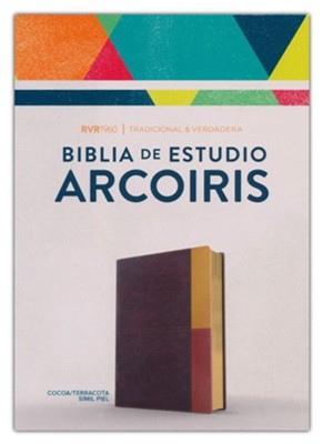 RVR 1960 Biblia de Estudio Arcoiris, cocoa/terracota s&#237mil piel (Rainbow Study Bible, cocoa/terra cotta LeatherTouch)  - 
