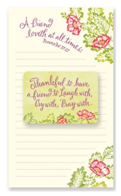 Friend Loveth At All Times Notepad with Magnet  - 