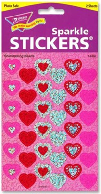 Shimmering Hearts Sparkle Stickers  - 