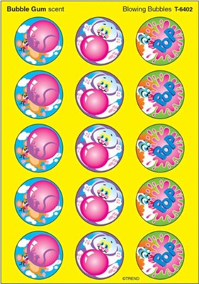 Blowing Bubbles, Scratch 'n Sniff Stinky Stickers: Bubble Gum  scent  - 