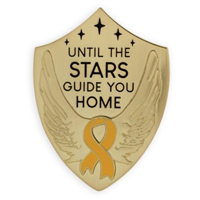 Until the Stars Guide You Home, Yellow Ribbon, Visor Clip, Gold   - 