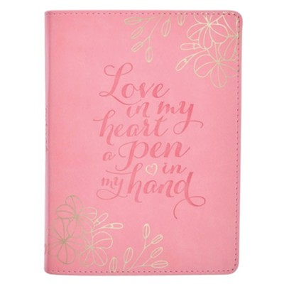 Love In My Heart A Pen In My Hand Handy Journal Pink Christianbook Com