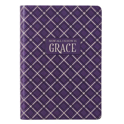 All I Know Is Grace Zipper Journal, Purple  - 