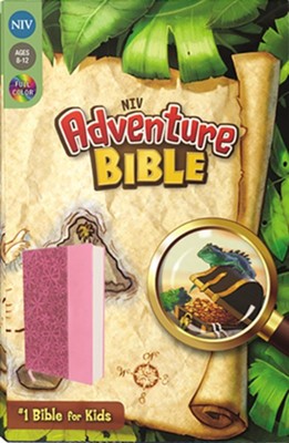 NIV Adventure Bible, Italian Duo-Tone, Raspberry/Pink  -     By: Lawrence O. Richards
