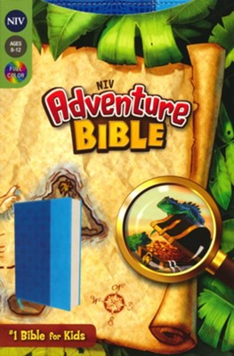 NIV Adventure Bible, Italian Duo-Tone, Electric blue/Ocean blue  -     By: Lawrence O. Richards
