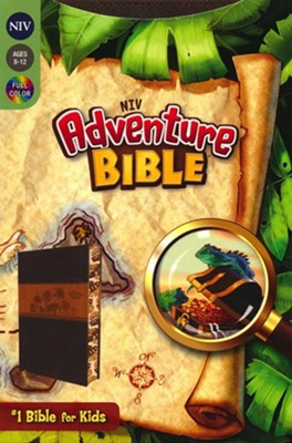 NIV Adventure Bible, Italian Duo-Tone, Chocolate/Toffee  -     By: Lawrence O. Richards

