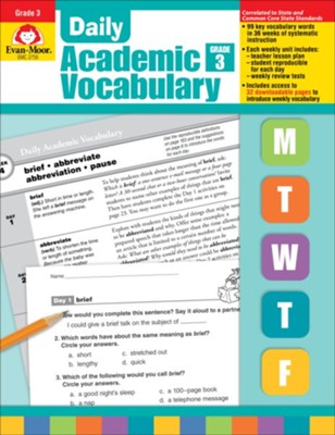Daily Academic Vocabulary, Grade 3  - 