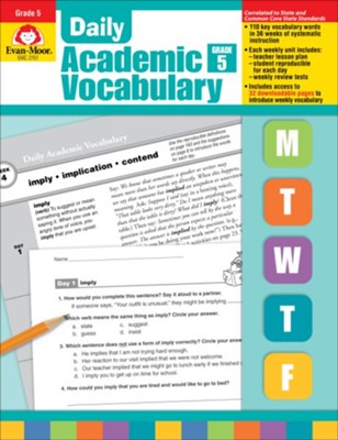 Daily Academic Vocabulary, Grade 5  - 