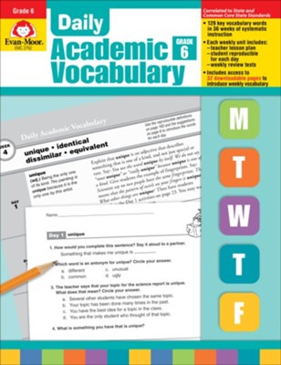 Daily Academic Vocabulary, Grade 6  - 