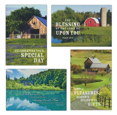 Barns Birthday Cards, Box of 12 (KJV)  - 