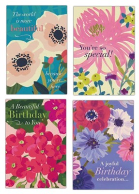 Beautiful Birthday Cards, Box of 12 (KJV)  - 