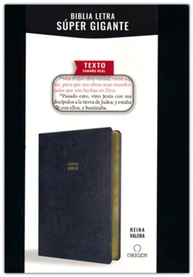 Biblia Reina Valera 1909 letra s&#250per gigante, s&#237mil piel negra (Super Giant Print, Black, Leathersoft)  - 