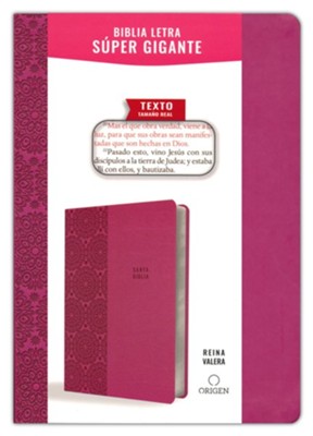 Biblia Reina Valera 1909 letra s&#250per gigante, s&#237mil piel fucsia (Super Giant Print, Fuchsia, Leathersoft)  - 