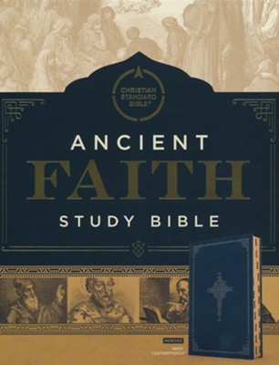 CSB Ancient Faith Study Bible--soft leather-look, navy blue (indexed)  -     Edited By: Holman Bible Staff
