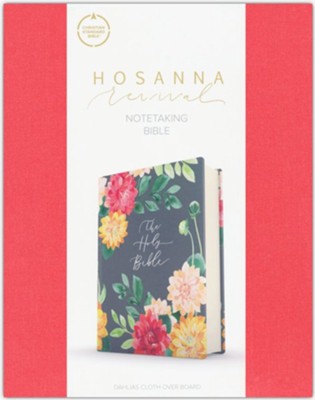CSB Notetaking Bible, Hosanna Revival Edition--cloth over boards, dahlias  - 