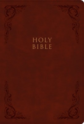 CSB Super Giant-Print Reference Bible--soft leather-look, burgundy (indexed)  - 