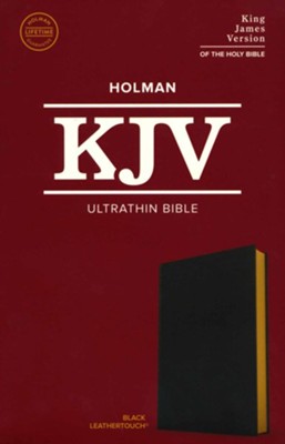 KJV Ultrathin Bible--soft leather-look, black  - 