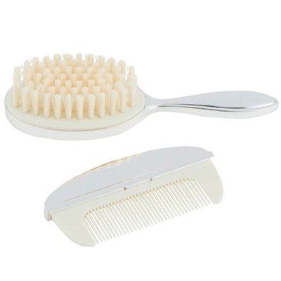 Baby Brush and Comb Set, Silver  - 