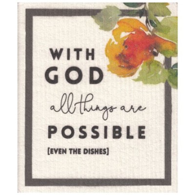 All Things are Possible Organic Dishcloth  - 