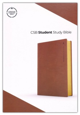 CSB Student Study Bible--soft leather-look, brown  - 