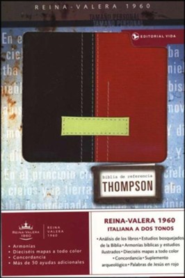Biblia de Ref. Thompson RVR 1960, Duo Tone Marr&#243n-Terracota  (Thompson Chain Reference Bible, Duotone)  - 