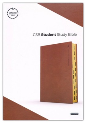 CSB Student Study Bible--soft leather-look, brown (indexed)  - 