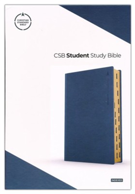 CSB Student Study Bible--soft leather-look, navy (indexed)  - 