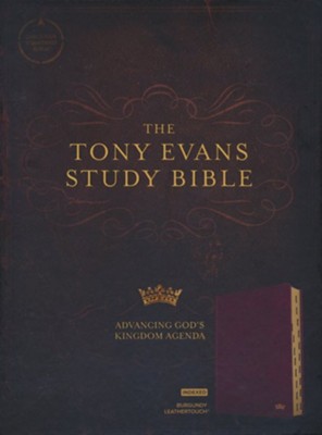CSB Tony Evans Study Bible--soft leather-look, burgundy (indexed)  -     Edited By: Tony Evans
