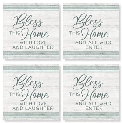 Bless This Home Coasters, Set of 4  - 