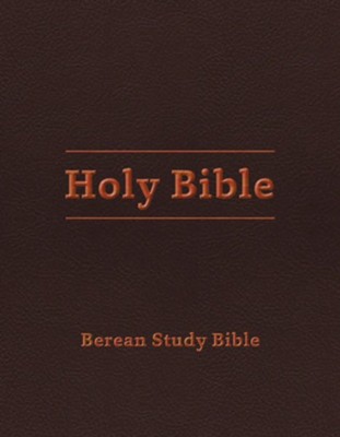 Berean Study Bible--soft leather-look, burgundy  - 