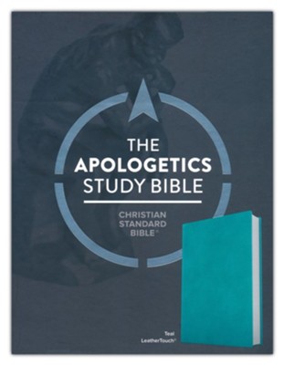CSB Apologetics Study Bible--soft leather-look, teal  - 