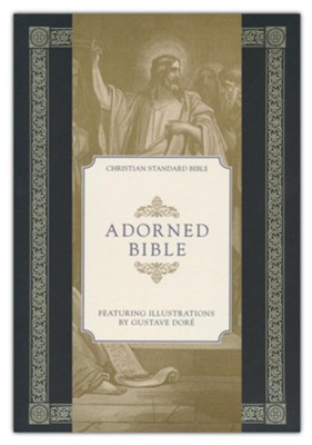 CSB Adorned Bible--soft leather-look, black  - 